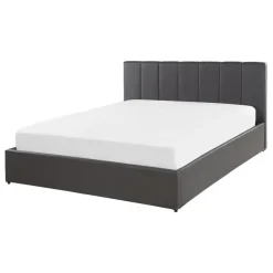 Beliani DREUX - Bed met opbergruimte - Grijs - 140 x 200 cm - Kunstleer Best