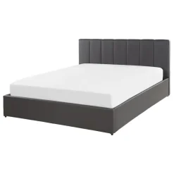 Beliani DREUX - Bed met opbergruimte - Grijs - 140 x 200 cm - Kunstleer Best