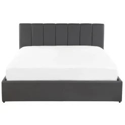 Beliani DREUX - Bed met opbergruimte - Grijs - 140 x 200 cm - Kunstleer Best