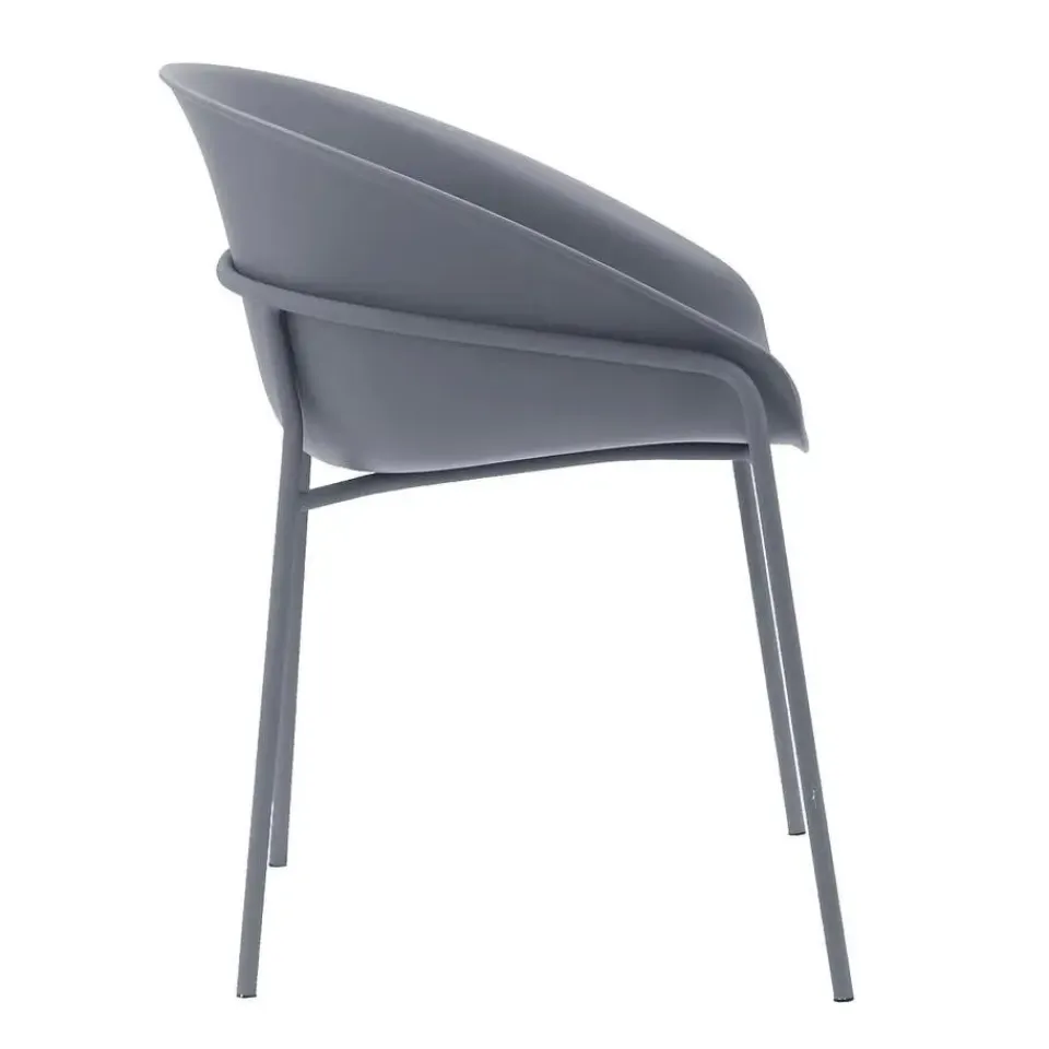 DS4U - Ella kunststof eetkamerstoel - grijs New
