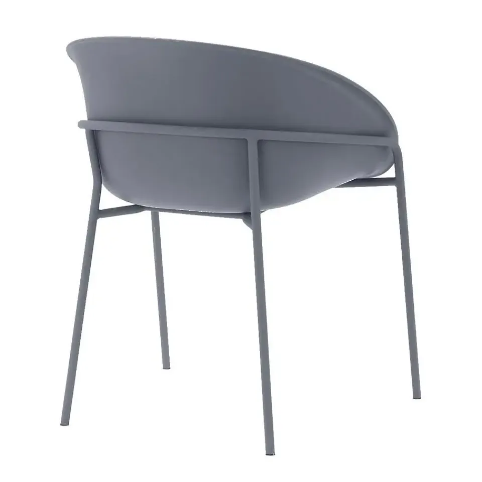 DS4U - Ella kunststof eetkamerstoel - grijs New