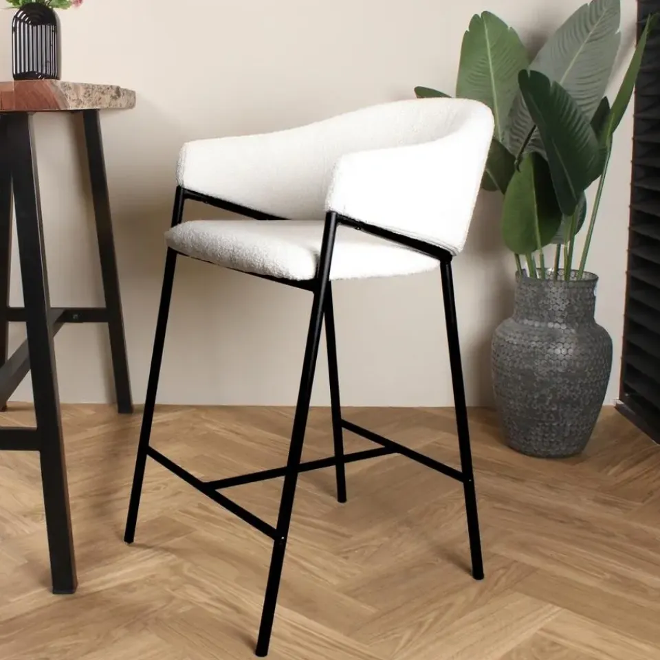 DS4U - Elza barkruk boucle ivoor 65 cm Discount