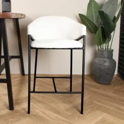 DS4U - Elza barkruk boucle ivoor 65 cm Discount