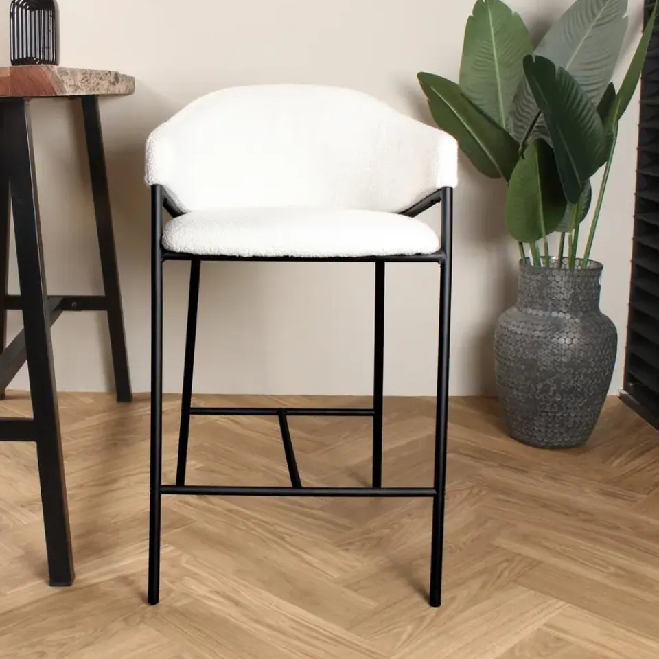 DS4U - Elza barkruk boucle ivoor 65 cm Discount