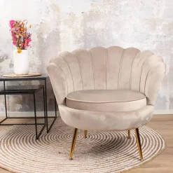 DS4U - Feliz fauteuil velvet champagne/taupe New