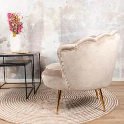 DS4U - Feliz fauteuil velvet champagne/taupe New