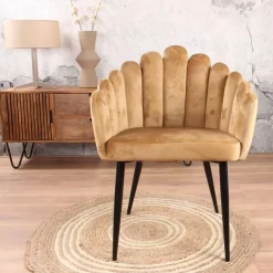 DS4U - Flower eetkamerstoel velvet goud Online