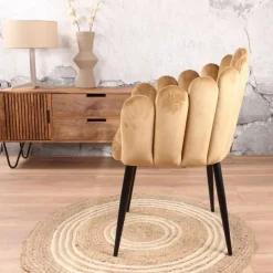 DS4U - Flower eetkamerstoel velvet goud Online