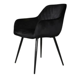 DS4U - Gaby armstoel velvet zwart Outlet