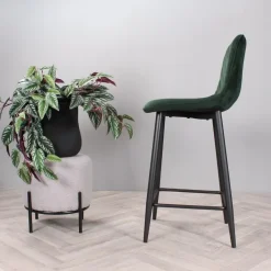 DS4U - Gaby barkruk velvet 65 cm 2.0 - groen Sale