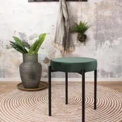 DS4U - Mika velvet kruk groen Hot