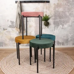 DS4U - Mika velvet kruk groen Hot