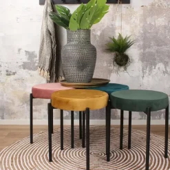 DS4U - Mika velvet kruk groen Hot