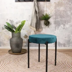 DS4U - Mika velvet kruk petrol Outlet