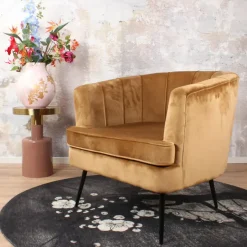 DS4U - Norah fauteuil velvet goud Outlet