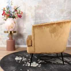 DS4U - Norah fauteuil velvet goud Outlet