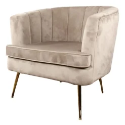 DS4U - Norah fauteuil velvet champagne/taupe Hot