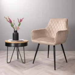 DS4U - Ravi 3.0 eetkamerstoel velours - champagne Clearance