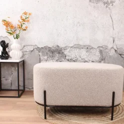 DS4U - Torben hocker duo 80x40x42 cm bouclé beige New