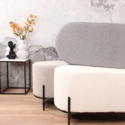 DS4U - Torben hocker duo 80x40x42 cm bouclé beige New