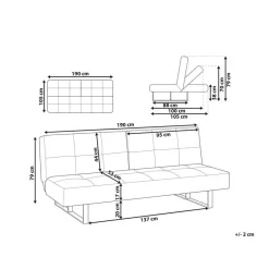Beliani DUBLIN - Slaapbank 3-zits - Groen - Polyester Discount
