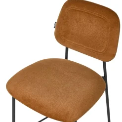 Leen Bakker DUETTE - Barkruk set van 2 - Goudbruin - Fluweel Online