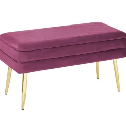 Beliani DURHAM - Bankje - Roze - Fluweel Clearance