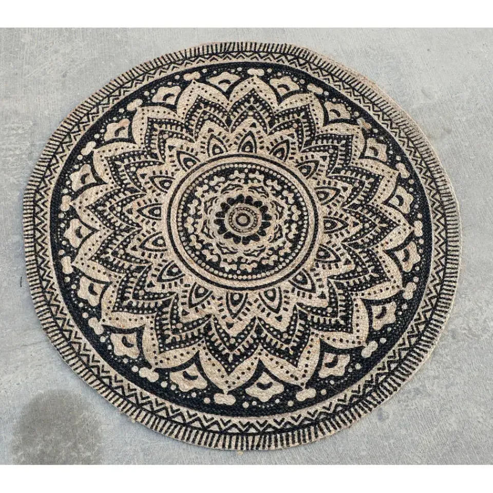 Dutch Lifestyle - Jute - Vloerkleed - 150x150 cm - Grijs Discount