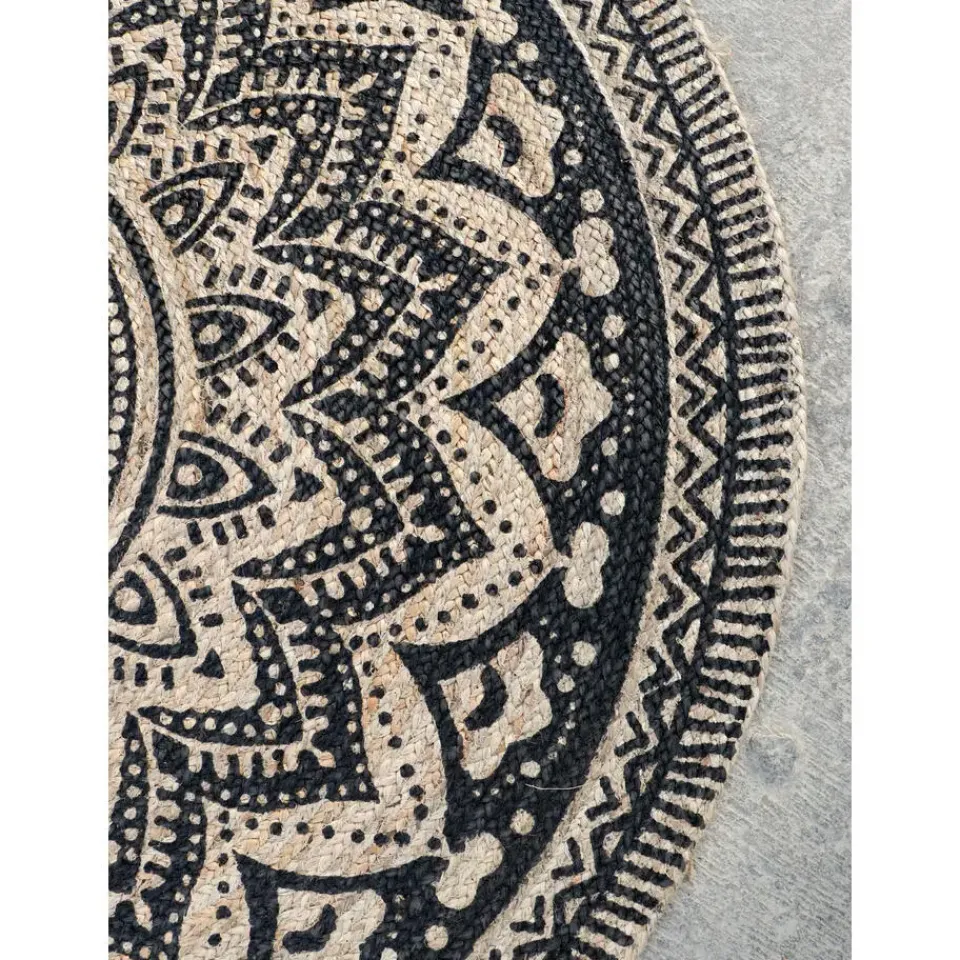 Dutch Lifestyle - Jute - Vloerkleed - 150x150 cm - Grijs Discount