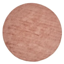 Dutch Lifestyle - Viscose - Vloerkleed - 115cm rond - Rood Clearance