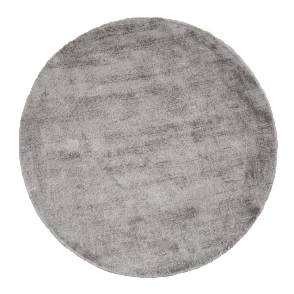 Dutch Lifestyle - Viscose - Vloerkleed - 195cm rond - Grijs Clearance