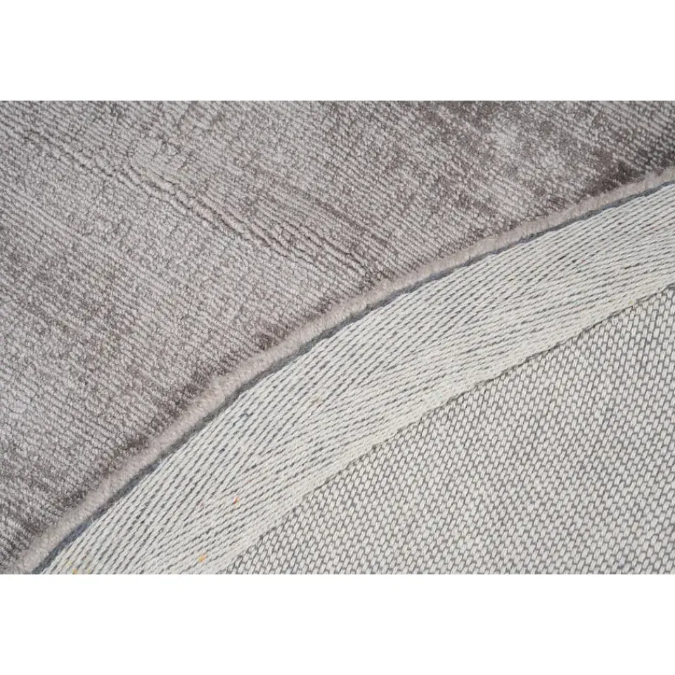 Dutch Lifestyle - Viscose - Vloerkleed - 195cm rond - Grijs Clearance