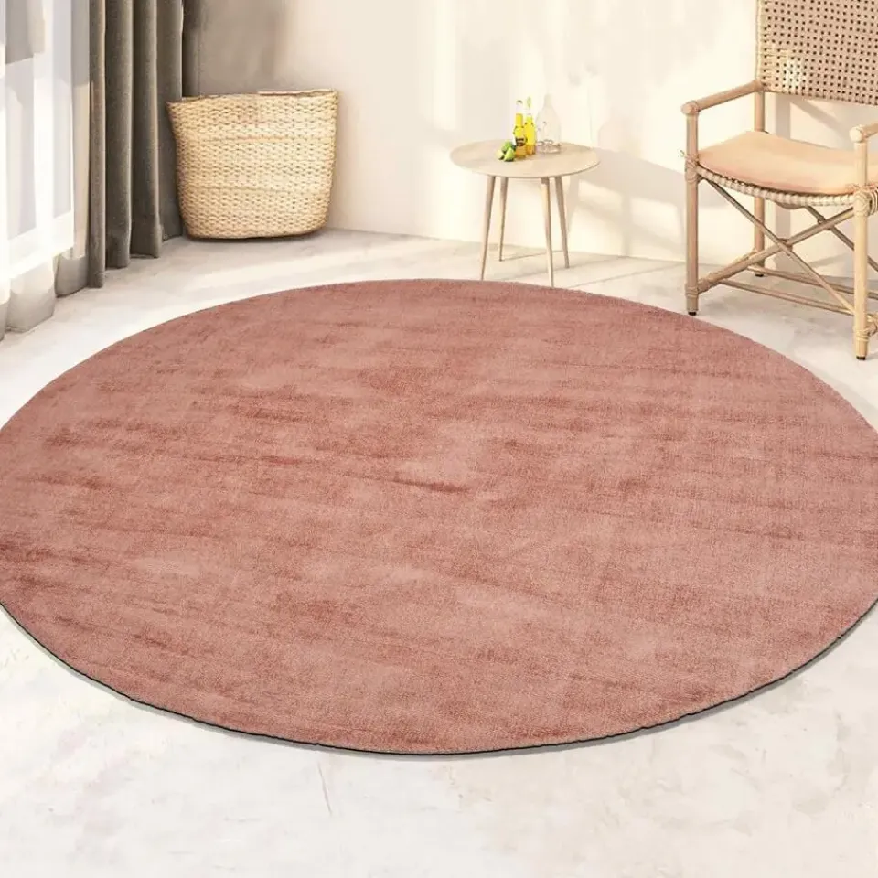 Dutch Lifestyle - Viscose - Vloerkleed - 195cm rond - Rood Clearance