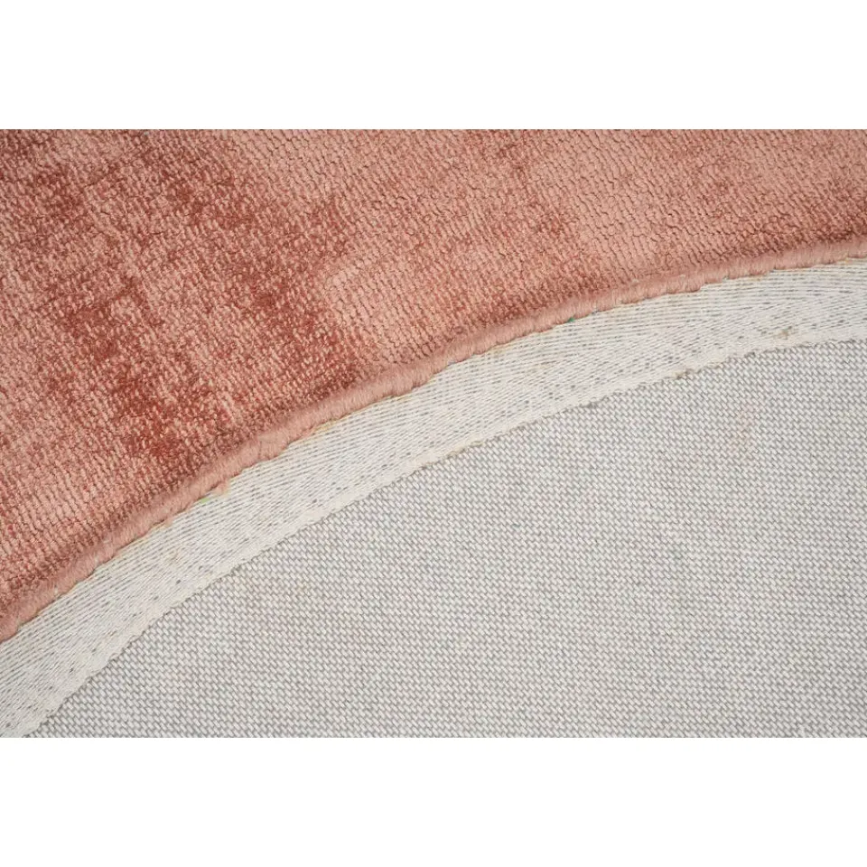 Dutch Lifestyle - Viscose - Vloerkleed - 195cm rond - Rood Clearance