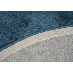 Dutch Lifestyle - Viscose - Vloerkleed - 115cm rond - Blauw Outlet