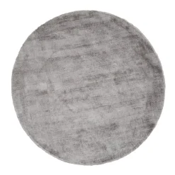 Dutch Lifestyle - Viscose - Vloerkleed - 115cm rond - Grijs Best