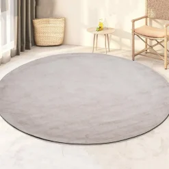 Dutch Lifestyle - Viscose - Vloerkleed - 195cm rond - Beige Outlet