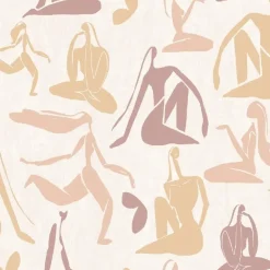 Dutch Wallcoverings - Arty Woman beige/oudroze/oker - 0,53x10,05m Sale
