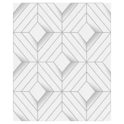 Dutch Wallcoverings - Galactik ruit wit/lichtgrijs - 0,53x10,05m Best