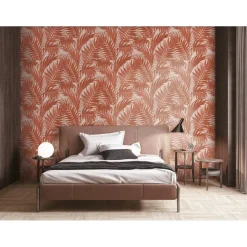 Dutch Wallcoverings - Grace Tropical palm leaf orange/beige - GR322107 Discount