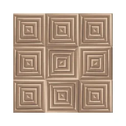 Dutch Wallcoverings - Hexagone 3D vierkant koper - 0,53x10,05m Discount