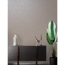 Dutch Wallcoverings - Indulgence Maze grey/rose/gold - 0,53x10,05m Discount