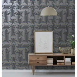 Dutch Wallcoverings - Indulgence Maze navy - 0,53x10,05m Online