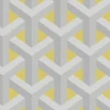Dutch Wallcoverings - Indulgence Trident geo grey/yellow -0,53x10,05m New