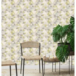Dutch Wallcoverings - Inspiration Wall driehoek groen - 0,53x10,05m Clearance