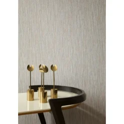 Dutch Wallcoverings - More Textures uni/streepje bruin - 0,53x10,05m Hot