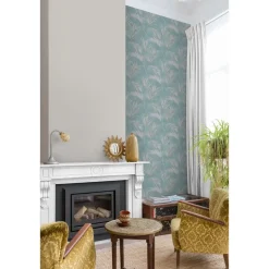 Dutch Wallcoverings - Myriad Palm Springs blauw/grijs - 0,53x10,05m Online