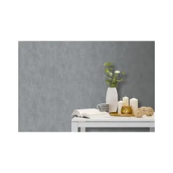Dutch Wallcoverings - Odyssee uni donkergrijs - 0,53x10,05m Best