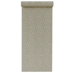 Dutch Wallcoverings - Wallstitch hexagonal grey - 0,53x10,05m Outlet