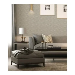 Dutch Wallcoverings - Wallstitch hexagonal grey - 0,53x10,05m Outlet